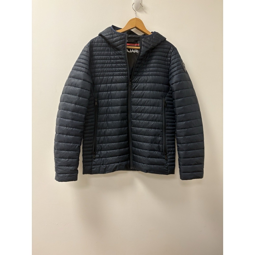 Pajar Puffer Jacket Womens Blue Hooded Full Zip Canada Hiking Outdoors Coat Sz S
